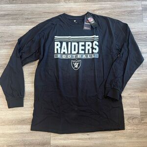 Fanatics Black Raiders Football Long Sleeve Tee